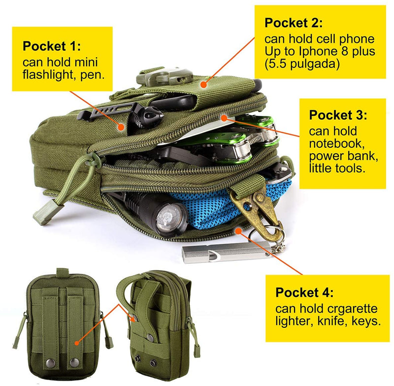 Load image into Gallery viewer, Small Personal Gear Molle pouch with pockets
