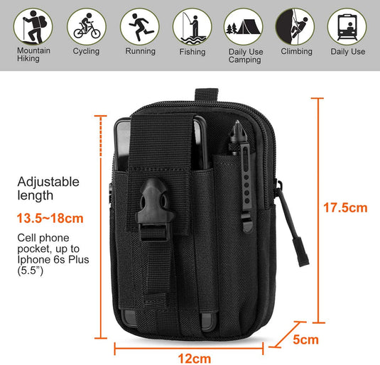 Small Personal Gear Molle pouch with pockets