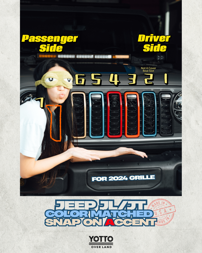 Load image into Gallery viewer, "Snap On" Accent Slot Cover for 24-25 Grille Wrangler JL JT Grille
