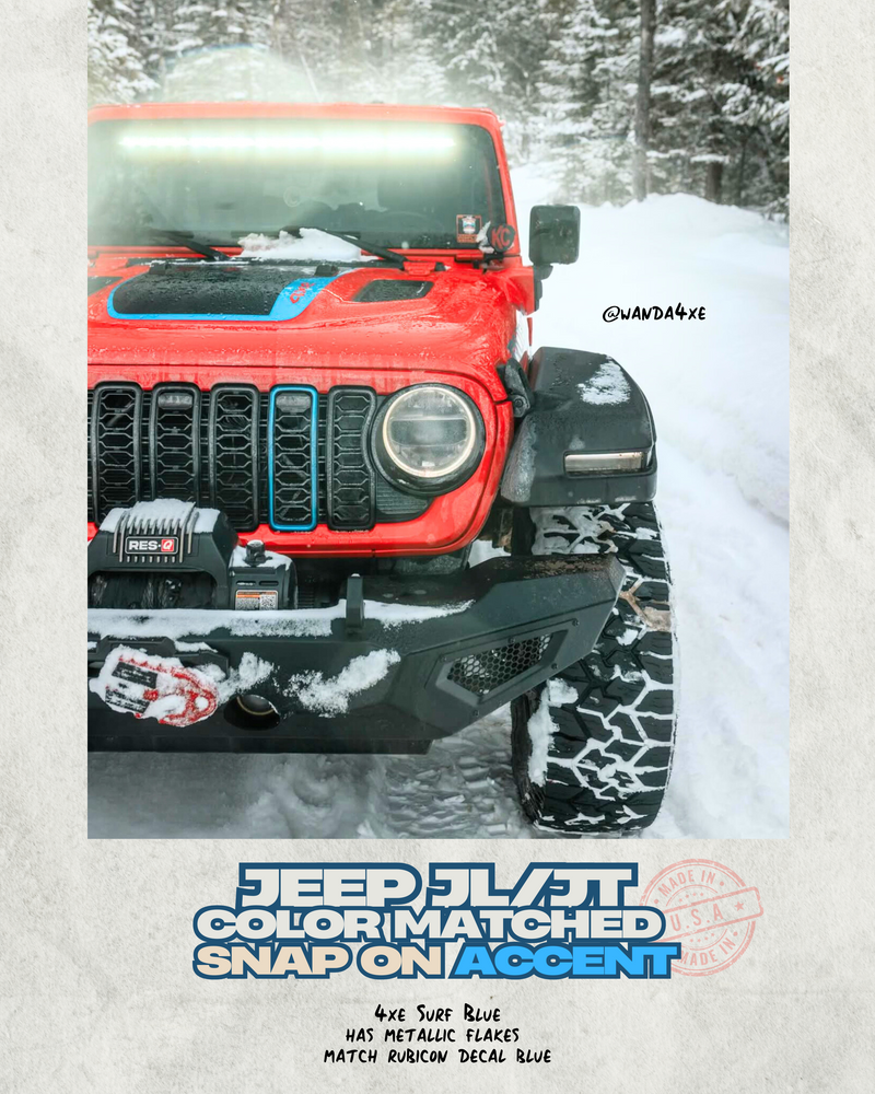 Load image into Gallery viewer, "Snap On" Accent Slot Cover for 24-25 Grille Wrangler JL JT Grille
