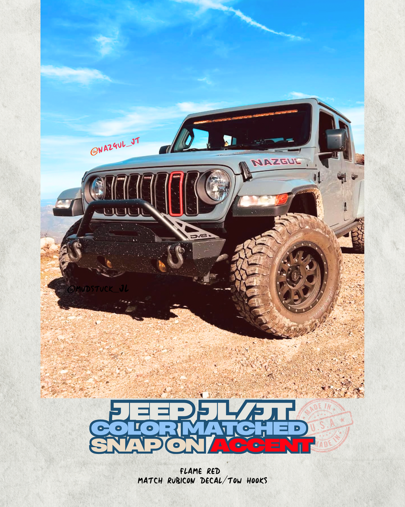 Load image into Gallery viewer, "Snap On" Accent Slot Cover for 24-25 Grille Wrangler JL JT Grille
