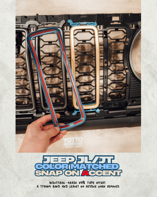 "Snap On" Accent Slot Cover for 24-25 Grille Wrangler JL JT Grille