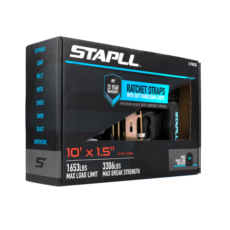 Load image into Gallery viewer, 1.5" X 10' HD Ratchet Strap Set (2-Pack)
