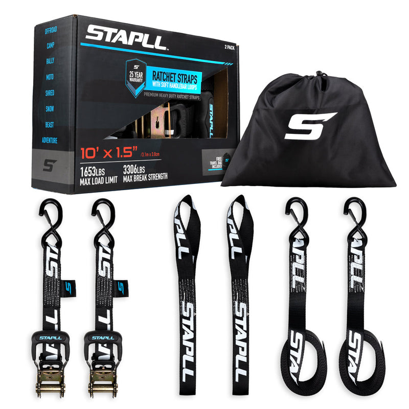 Load image into Gallery viewer, 1.5" X 10' HD Ratchet Strap Set (2-Pack)
