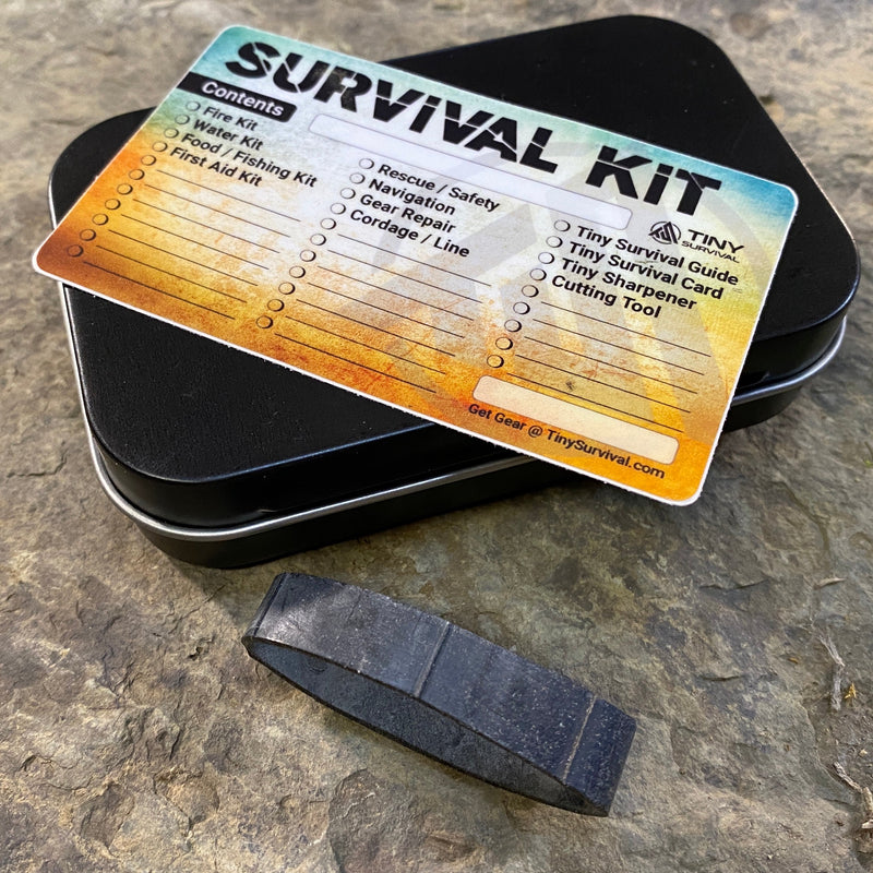 Load image into Gallery viewer, Tiny Survival Tin Kit: Rectangle - SMALL (7.4 c.i.)
