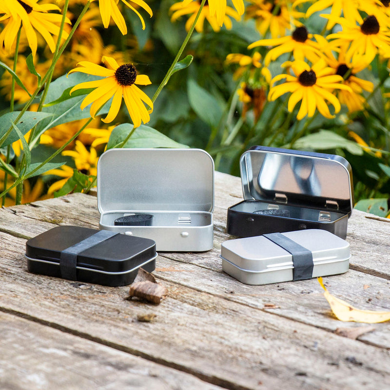 Load image into Gallery viewer, Tiny Survival Tin Kit: Rectangle - SMALL (7.4 c.i.)
