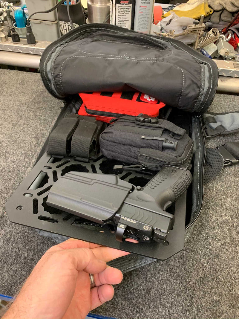 Load image into Gallery viewer, Backpack Insert Panel kit - with pistol holder, first aid kit, dual mag holder, Molle pouch
