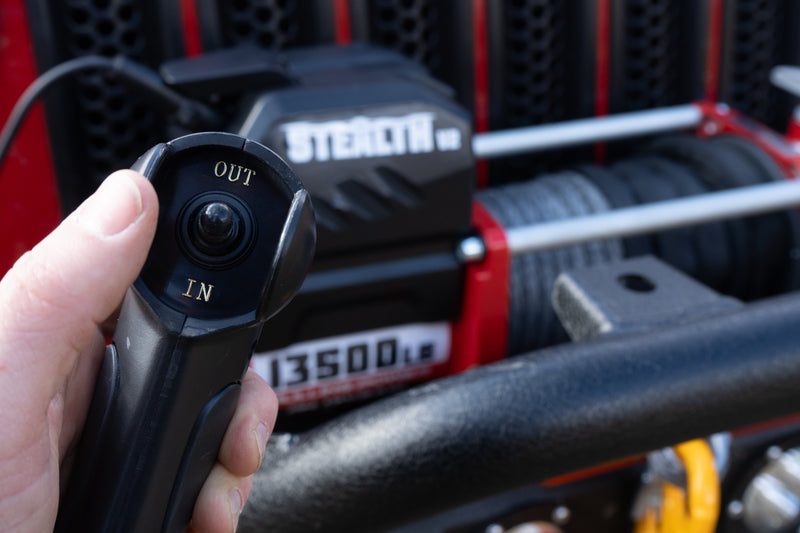 Load image into Gallery viewer, Stealth 13,500lb 12v Electric Winch - Synthetic Rope
