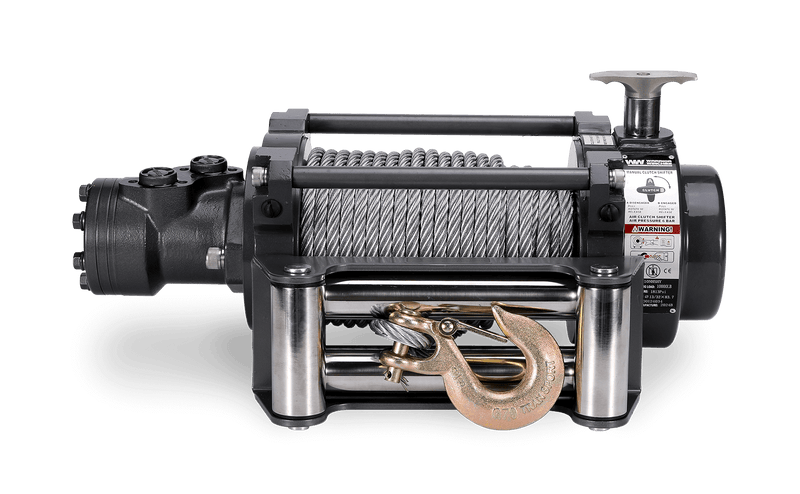 Load image into Gallery viewer, NH 10,000lb Industrial Hydraulic Winch - Steel Rope
