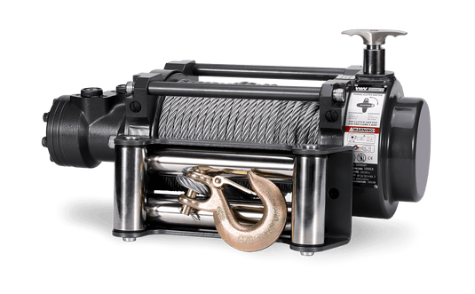 NH 10,000lb Industrial Hydraulic Winch - Steel Rope