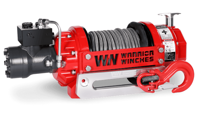 RV10 10,000lb (4.5 Ton) Industrial Hydraulic Winch - Synthetic Rope