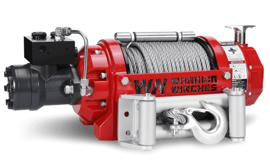 RV10 10,000lb (4.5 Ton) Industrial Hydraulic Winch - Steel Rope
