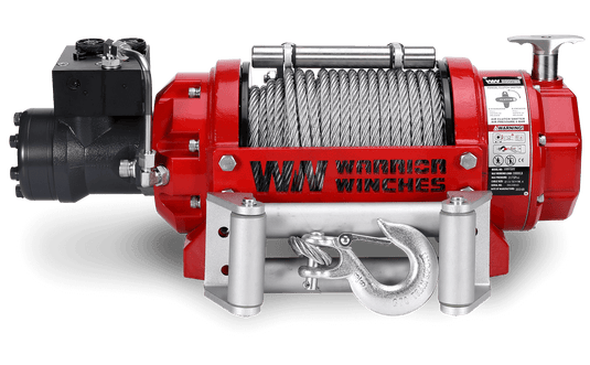 RV10 10,000lb (4.5 Ton) Industrial Hydraulic Winch - Steel Rope