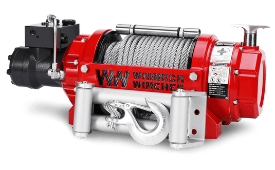 RV10 10,000lb (4.5 Ton) Industrial Hydraulic Winch - Steel Rope
