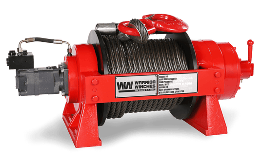 JR13 29,700lb (13.5 Ton) Industrial Hydraulic Winch - Steel Rope