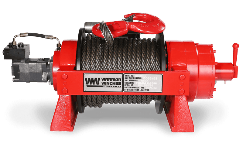 Load image into Gallery viewer, JR13 29,700lb (13.5 Ton) Industrial Hydraulic Winch - Steel Rope
