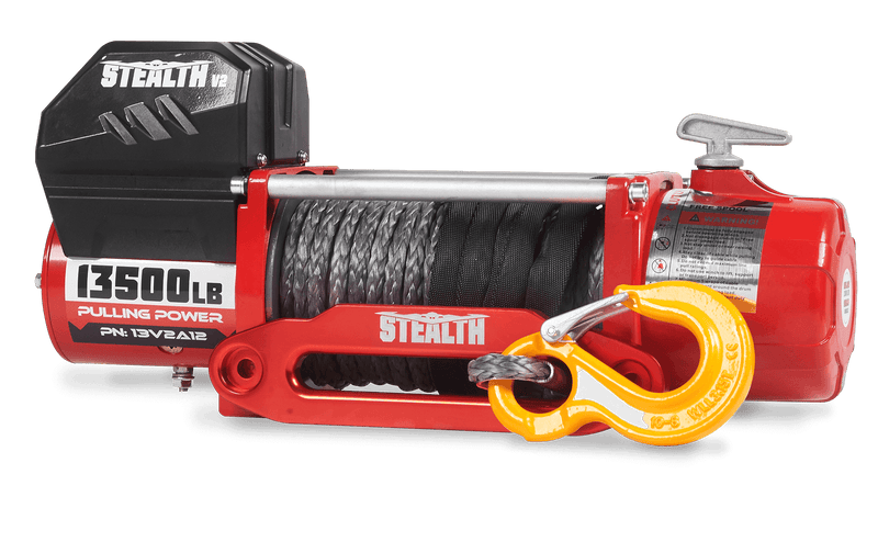 Load image into Gallery viewer, Stealth 13,500lb 12v Electric Winch - Synthetic Rope
