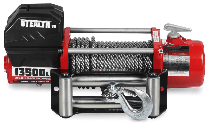 Load image into Gallery viewer, Stealth 13,500lb 12v Electric Winch - Steel Rope
