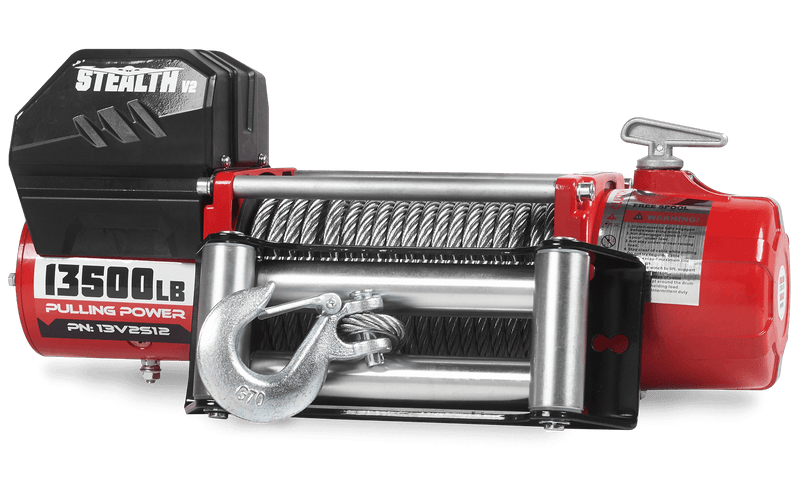Load image into Gallery viewer, Stealth 13,500lb 12v Electric Winch - Steel Rope
