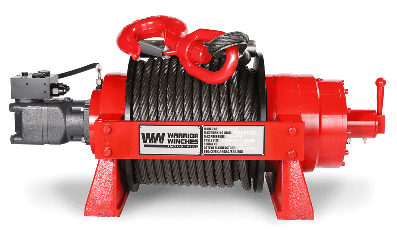 Load image into Gallery viewer, JR15 33,000lb (15 Ton) Industrial Hydraulic Winch - Steel Rope
