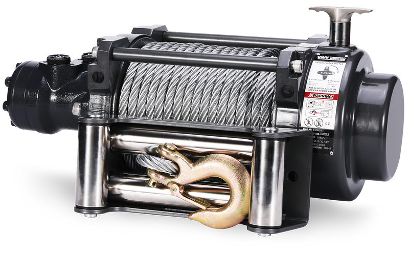 Load image into Gallery viewer, NH 15,000lb Industrial Hydraulic Winch - Steel Rope
