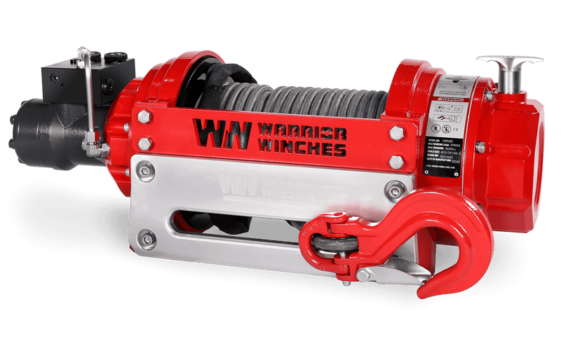Load image into Gallery viewer, RV15 15,000lb (6.8 Ton) Industrial Hydraulic Winch - Synthetic Rope
