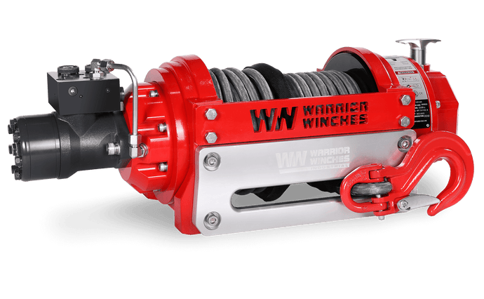 RV18 18,000lb (8.1 Ton) Industrial Hydraulic Winch - Synthetic Rope