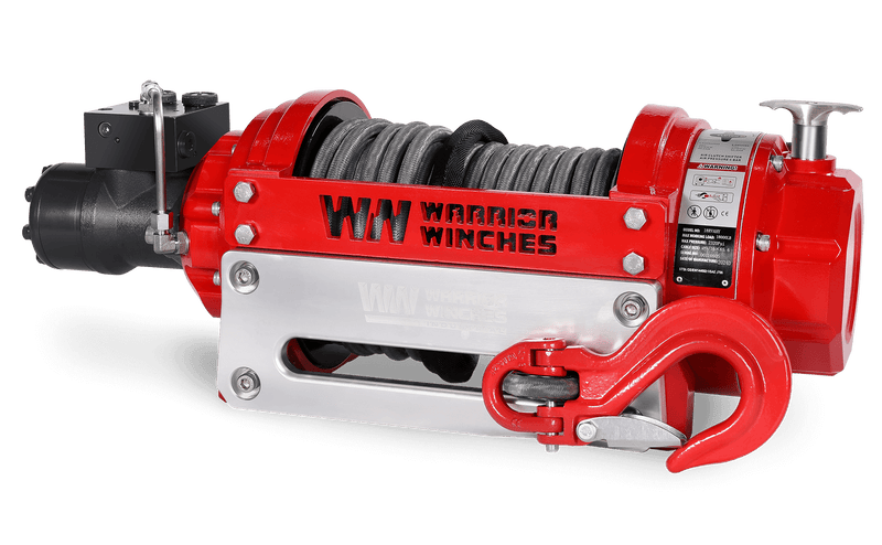 Load image into Gallery viewer, RV18 18,000lb (8.1 Ton) Industrial Hydraulic Winch - Synthetic Rope
