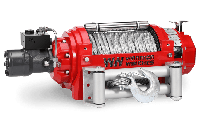 RV18 18,000lb (8.1 Ton) Industrial Hydraulic Winch - Steel Rope