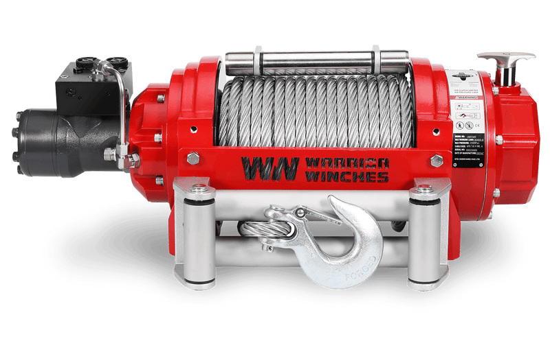 Load image into Gallery viewer, RV18 18,000lb (8.1 Ton) Industrial Hydraulic Winch - Steel Rope
