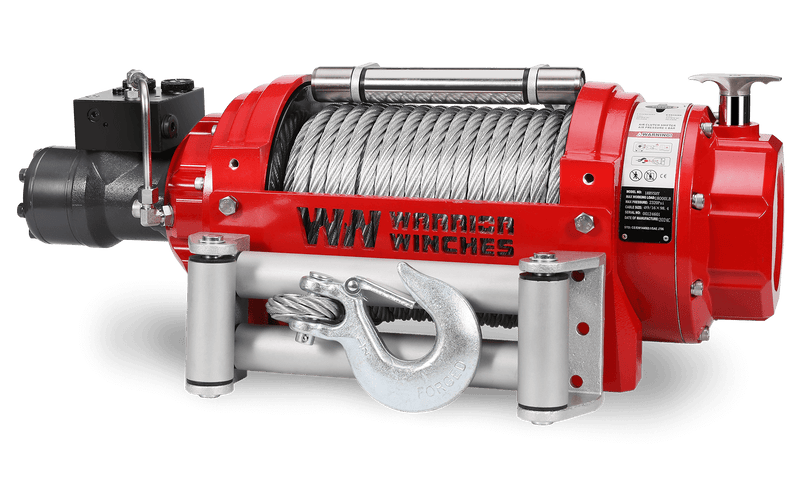 Load image into Gallery viewer, RV18 18,000lb (8.1 Ton) Industrial Hydraulic Winch - Steel Rope
