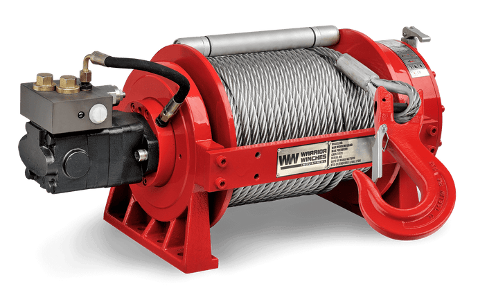 YP9 20,000lb (9 Ton) Skid Steer Hydraulic Winch - Steel Rope
