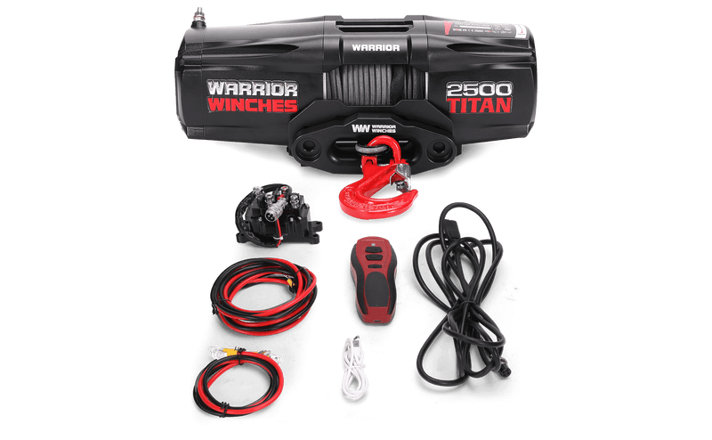 Load image into Gallery viewer, Titan 2,500lb 12v Electric Winch - Synthetic Rope
