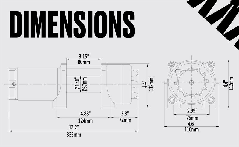 Load image into Gallery viewer, Ninja 3,500lb 12v Electric Winch - Steel Rope
