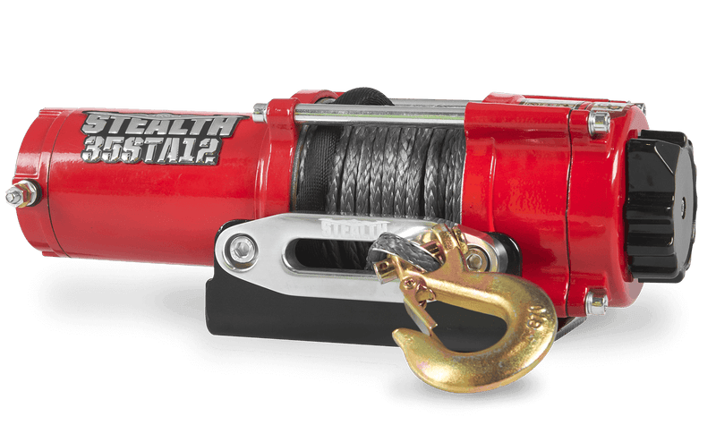 Load image into Gallery viewer, Stealth 3,500lb 12v Electric Winch - Synthetic Rope
