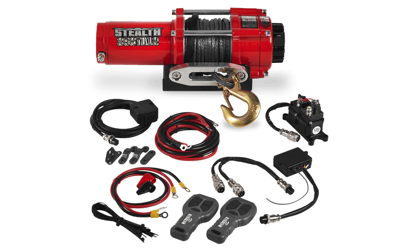 Load image into Gallery viewer, Stealth 3,500lb 12v Electric Winch - Synthetic Rope
