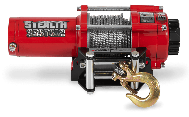 Load image into Gallery viewer, Stealth 3,500lb 12v Electric Winch - Steel Rope
