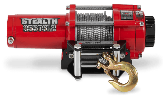Stealth 3,500lb 12v Electric Winch - Steel Rope