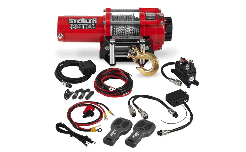 Load image into Gallery viewer, Stealth 3,500lb 12v Electric Winch - Steel Rope
