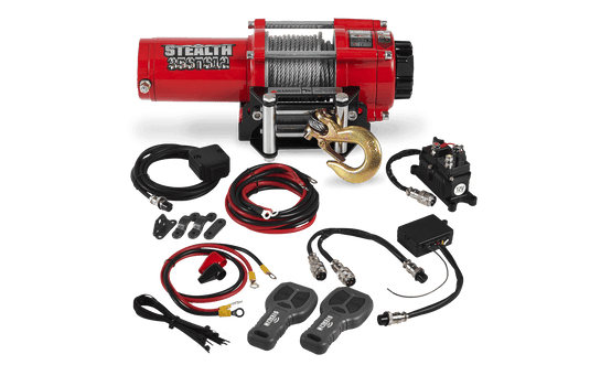 Stealth 3,500lb 12v Electric Winch - Steel Rope