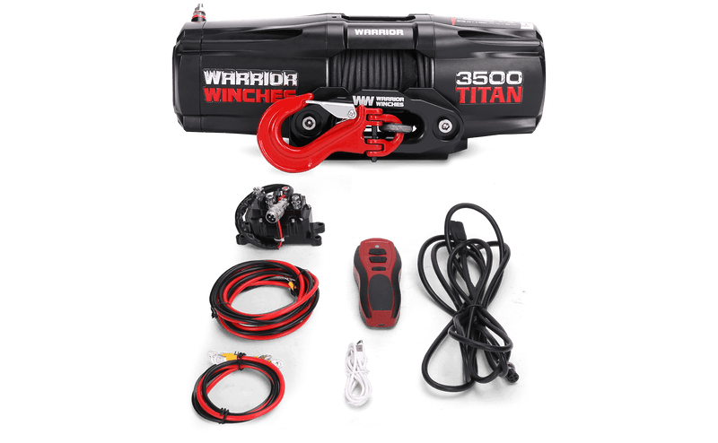 Load image into Gallery viewer, Titan 3,500lb 12v Electric Winch - Synthetic Rope
