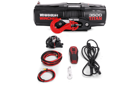 Titan 3,500lb 12v Electric Winch - Synthetic Rope