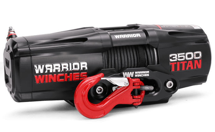 Titan 3,500lb 12v Electric Winch - Synthetic Rope