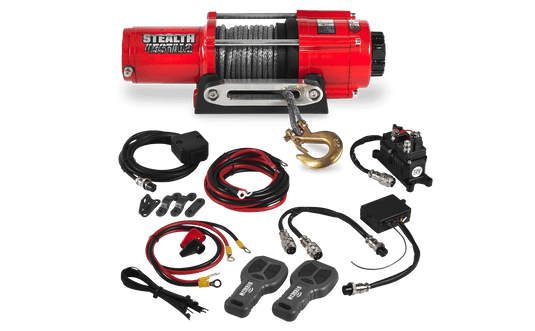 Stealth 4,500lb 12v Electric Winch - Synthetic Rope