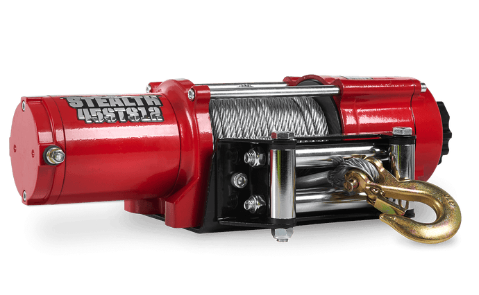 Stealth 4,500lb 12v Electric Winch - Steel Rope