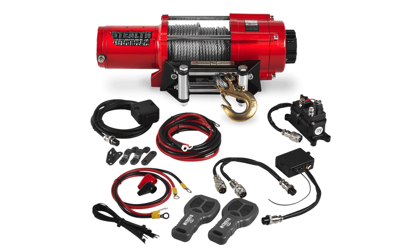 Load image into Gallery viewer, Stealth 4,500lb 12v Electric Winch - Steel Rope
