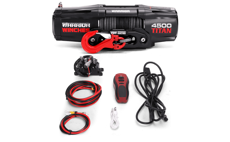 Load image into Gallery viewer, Titan 4,500lb 12v Electric Winch - Synthetic Rope
