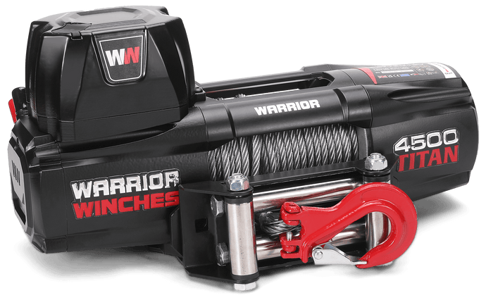 Titan 4,500lb 12v Electric Winch - Steel Rope