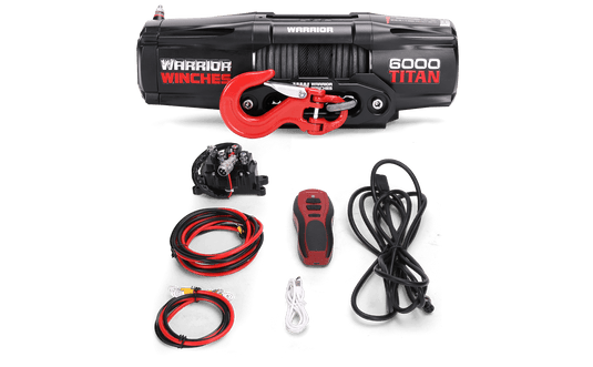 Titan 6,000lb 12v Electric Winch - Synthetic Rope