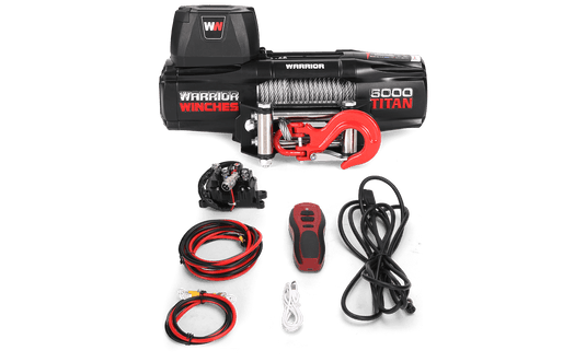 Titan 6,000lb 12v Electric Winch - Steel Rope